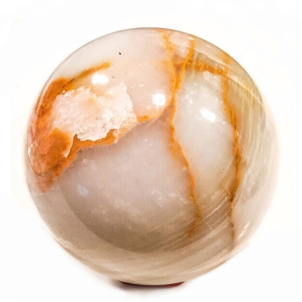 8cm Afghan Jade Crystal Sphere & Wooden Stand Weight: 534.1 g 75-80mm - Picture 10 of 10